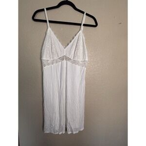 NWT SOMA Medium Cool Nights Soft Support Lace Chemise In Ivory Size L Large